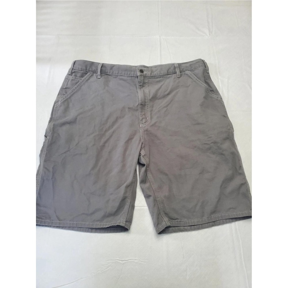 Carhartt Shorts Mens 42 Gray Cotton Work Carpenter Utility Dungaree B278 CHR